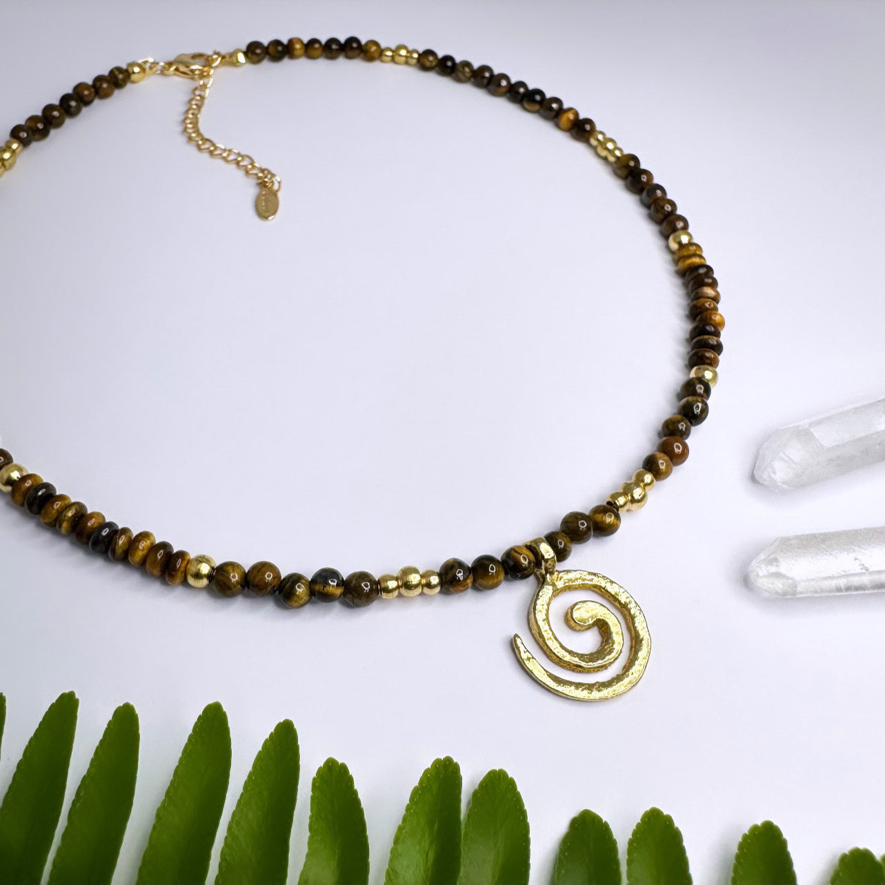 NOVEMBER - Tigerauge - Halskette Spirale