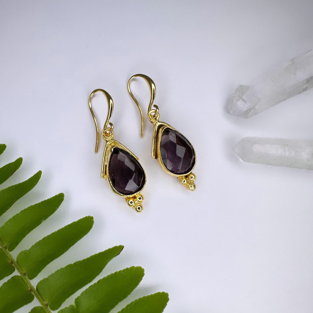 FEBRUAR - Amethyst - Ohrringe Nila Gold
