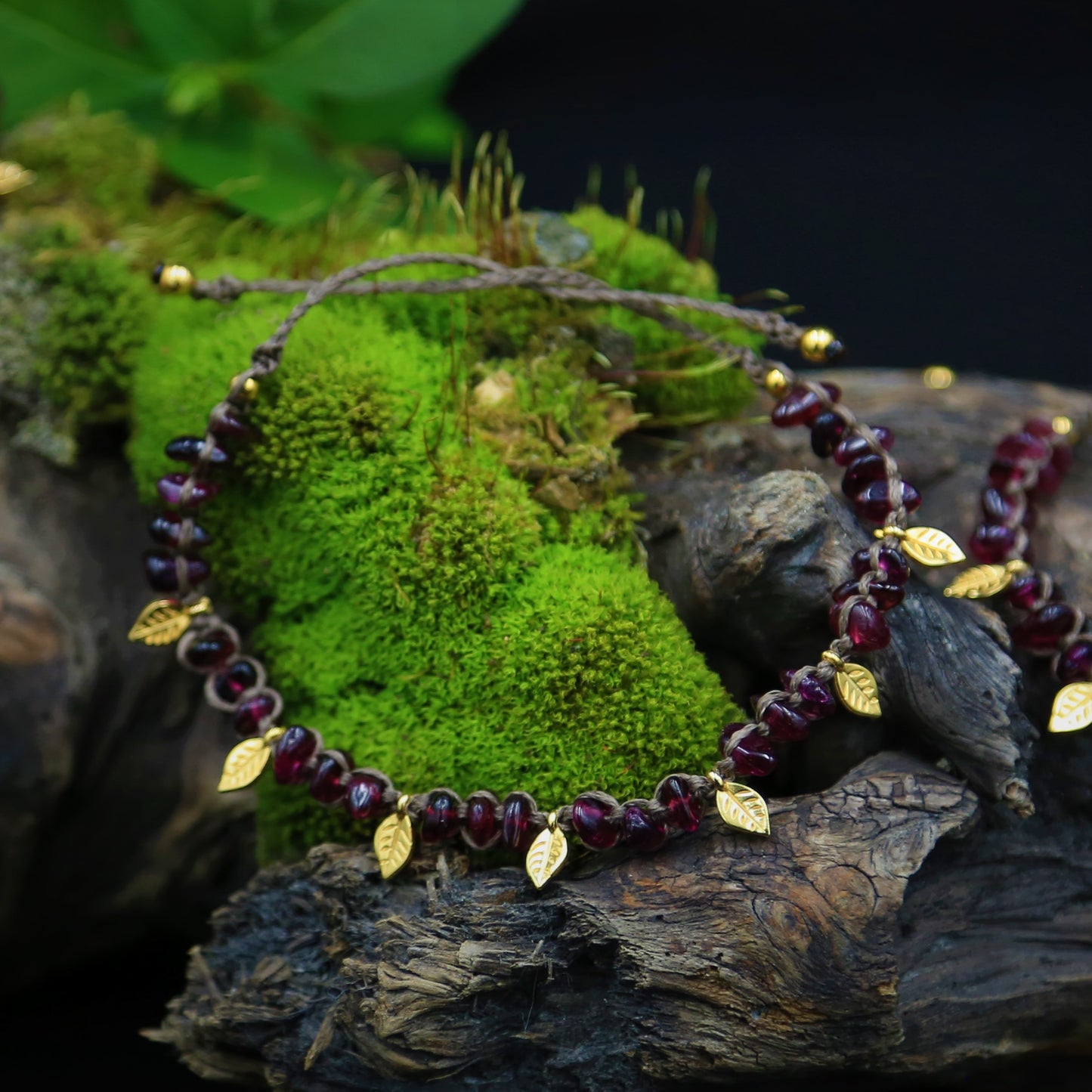 Bliss - Armband/ Fusskette Granat