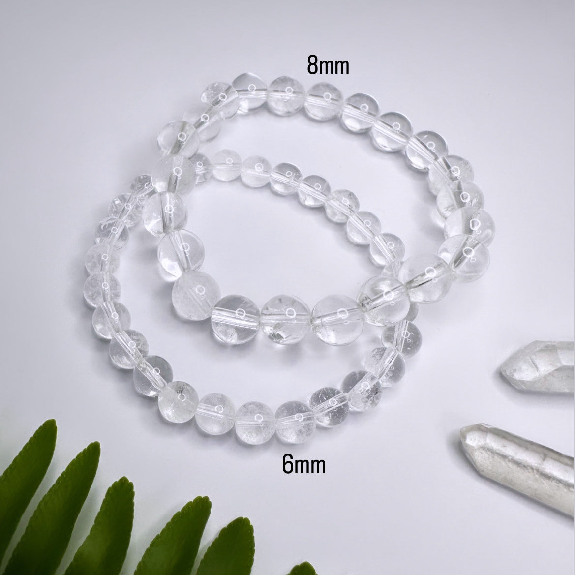 APRIL - Bergkristall - Kugel Armband 8mm
