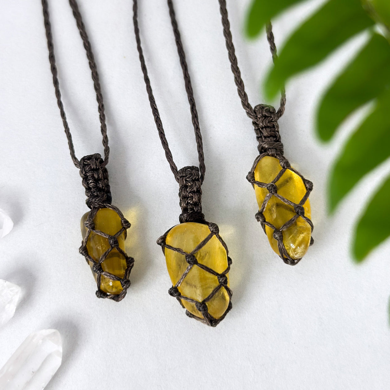 Gelber Fluorit Talisman