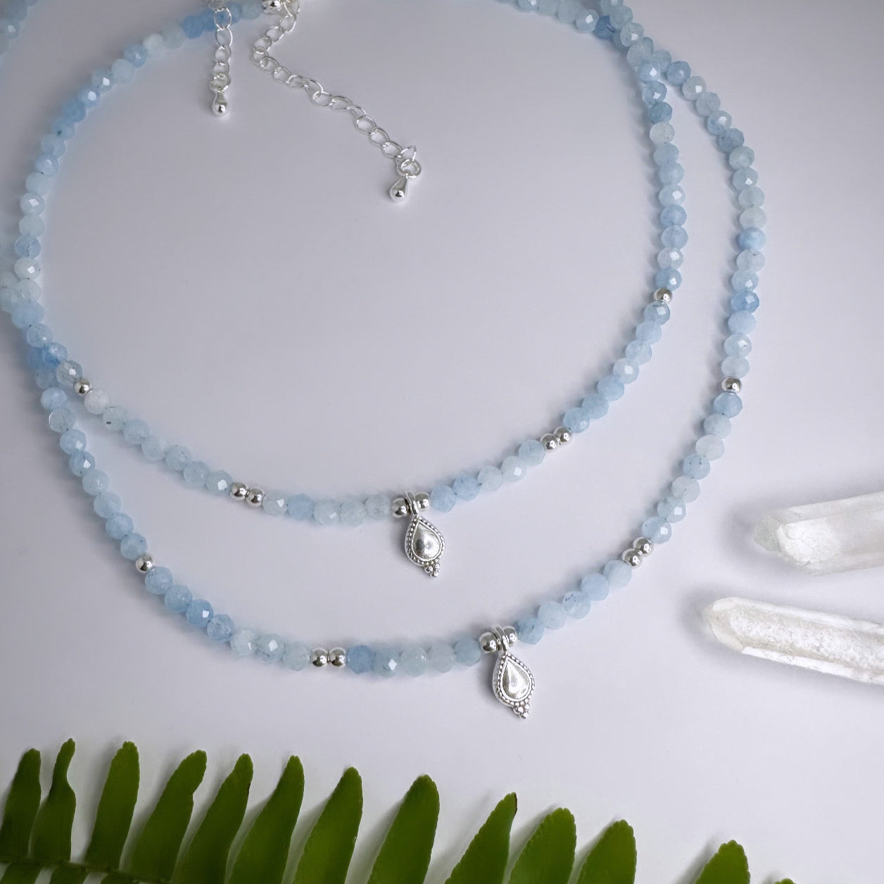 MÄRZ - Aquamarin - Halskette Sananda