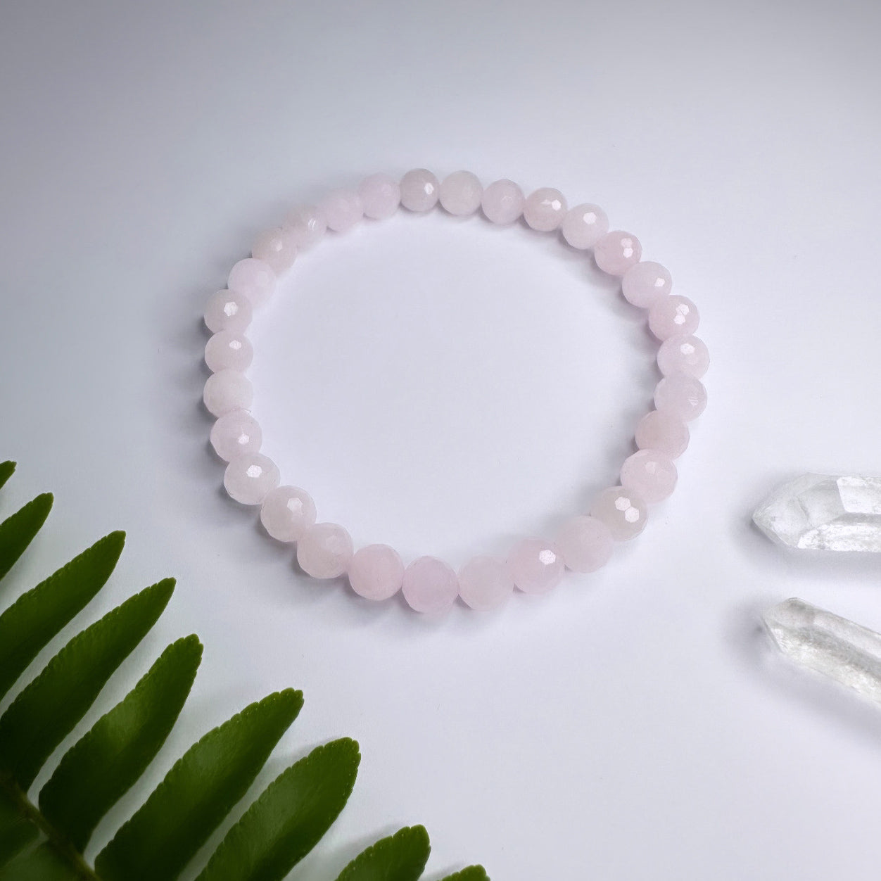 JANUAR - Rosenquarz - Armband 6mm