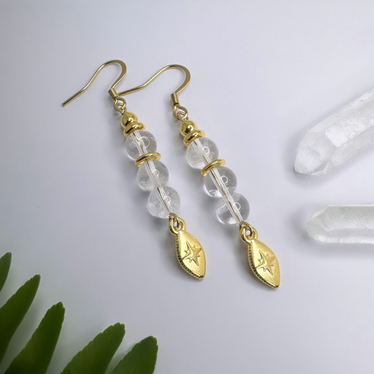 APRIL - Bergkristall - Ohrringe Stella