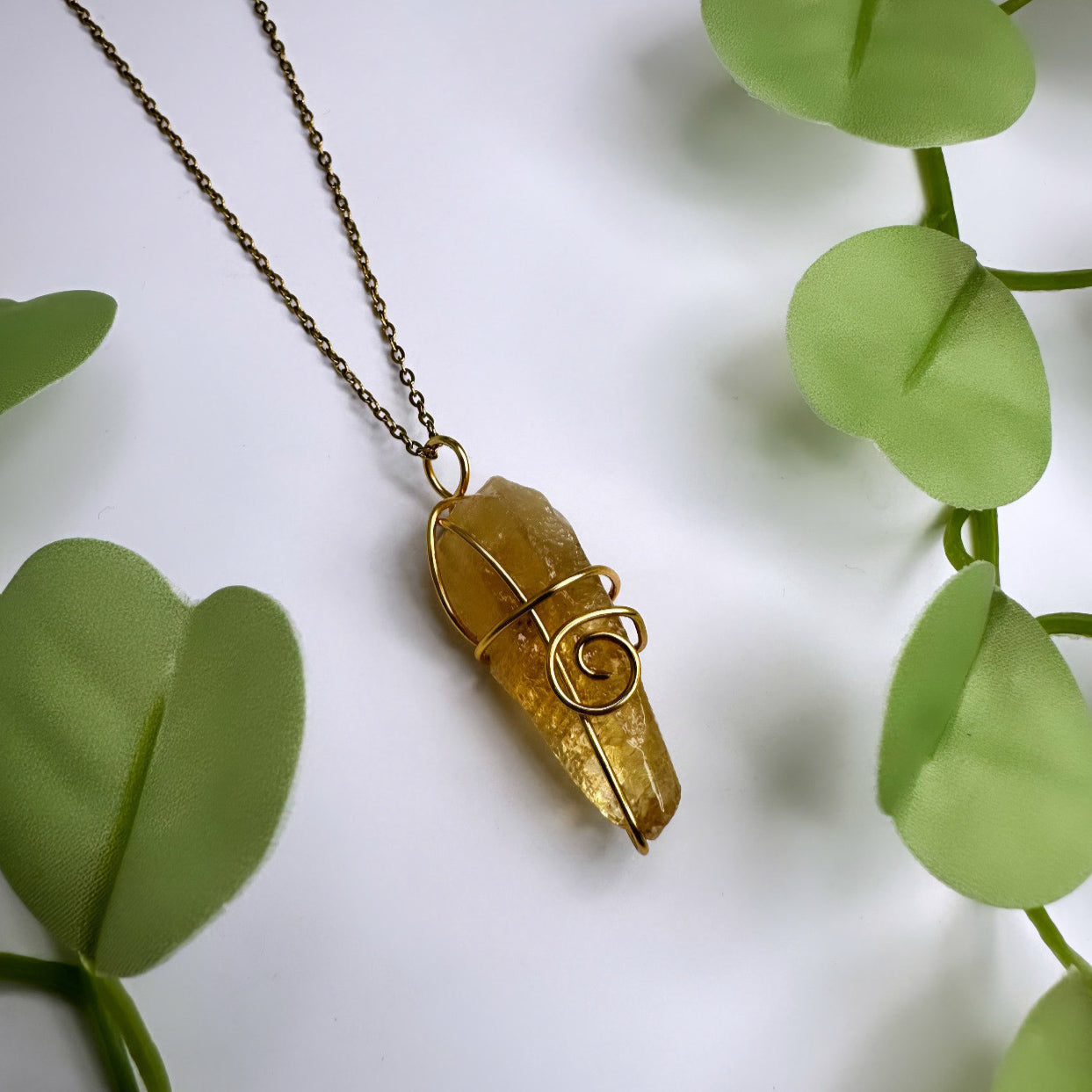 Halskette Honigcalcit