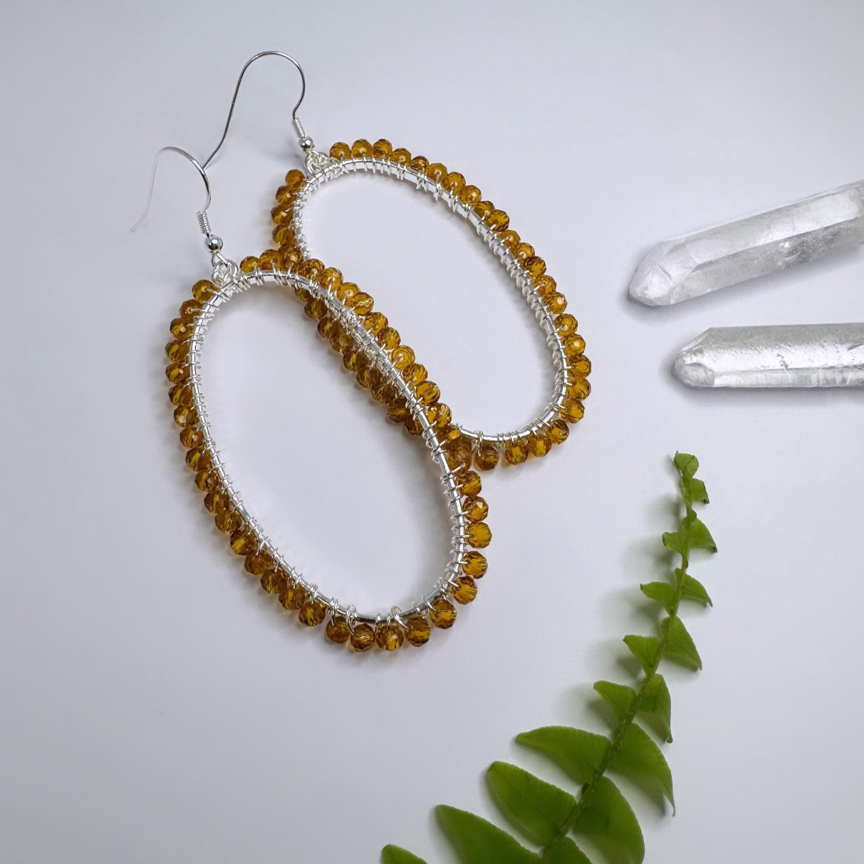 NOVEMBER - Citrin - Ohrringe Loop Silber