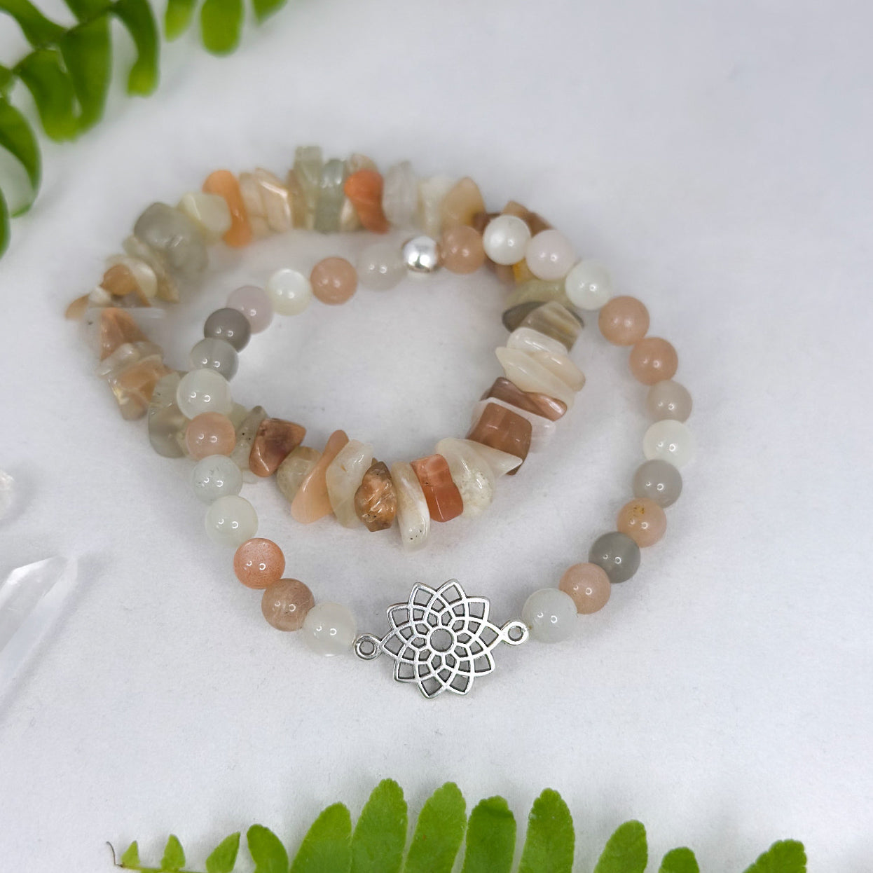 Splitterarmband - Mondstein