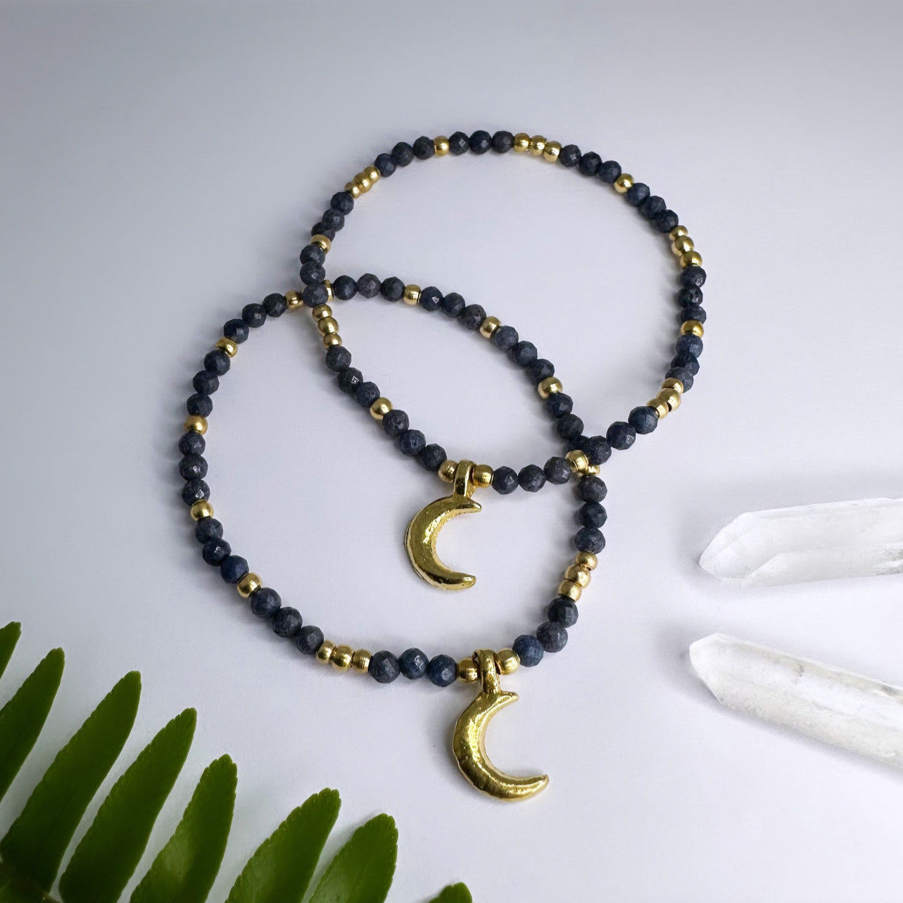 SEPTEMBER - Saphir - Armband Mond Gold