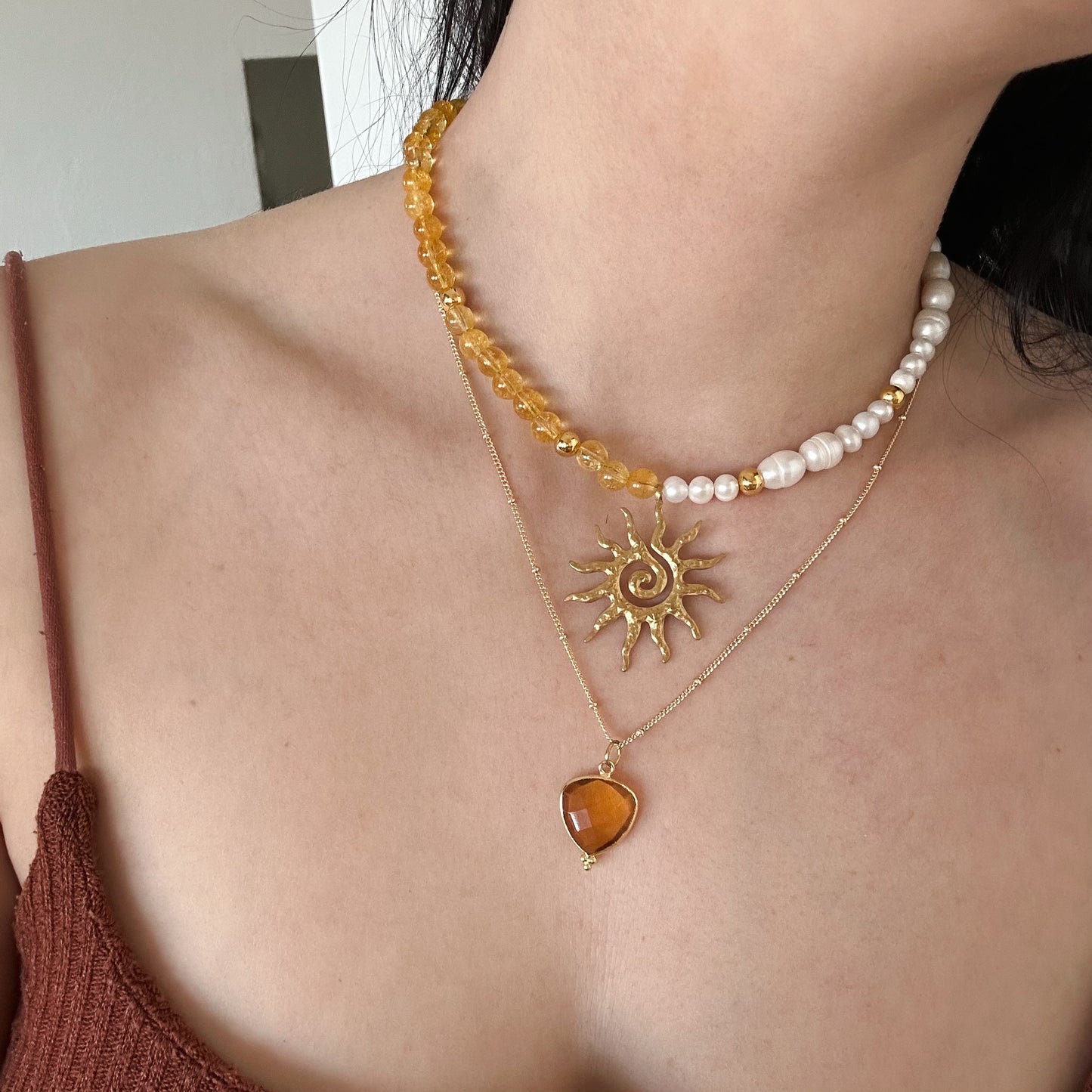 NOVEMBER - Citrin - Halskette Miras