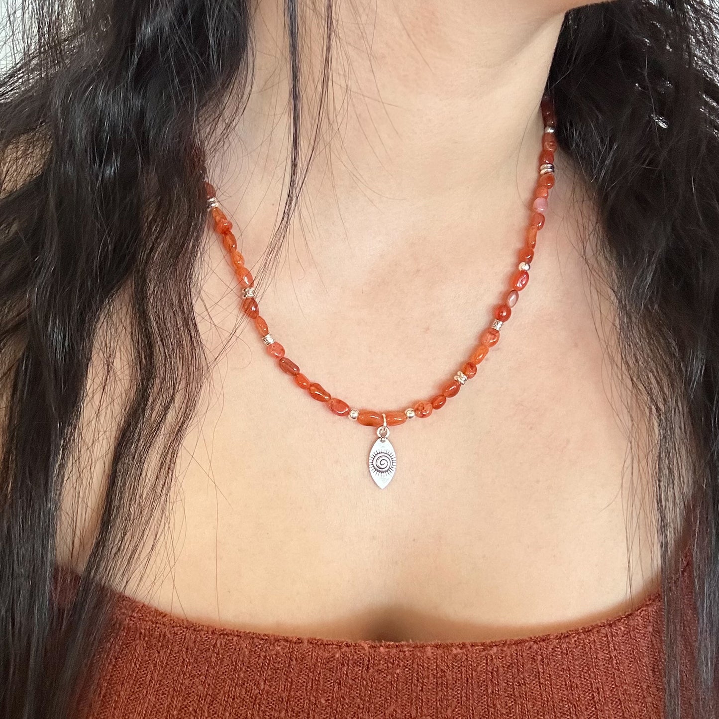 JULI - Karneol - Halskette Spirale