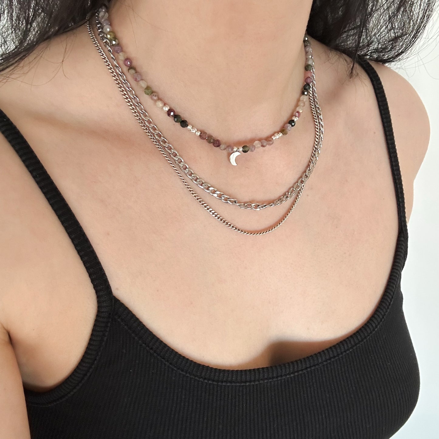 OKTOBER - Turmalin - Halskette Mond