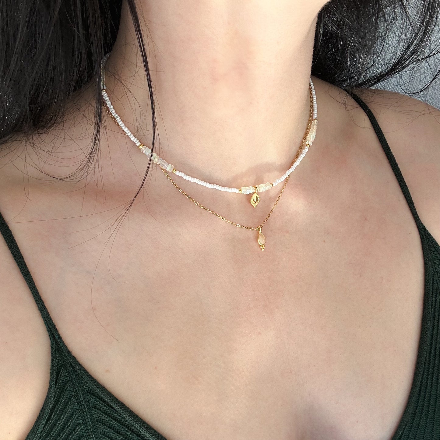 OKTOBER - Opal - Halskette Gold