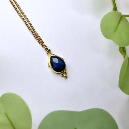 Nila - Halskette Labradorit - vergoldet