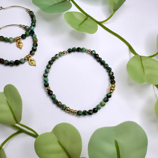 Armband - Afrikanischer Türkis Gold