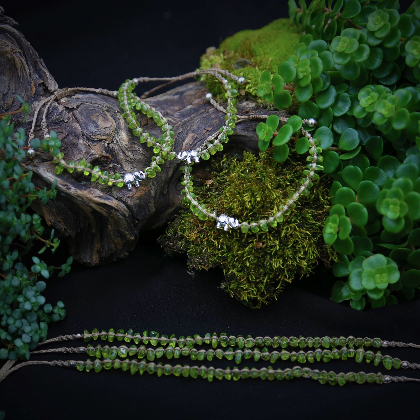 Bliss - Armband/ Fusskette Peridot