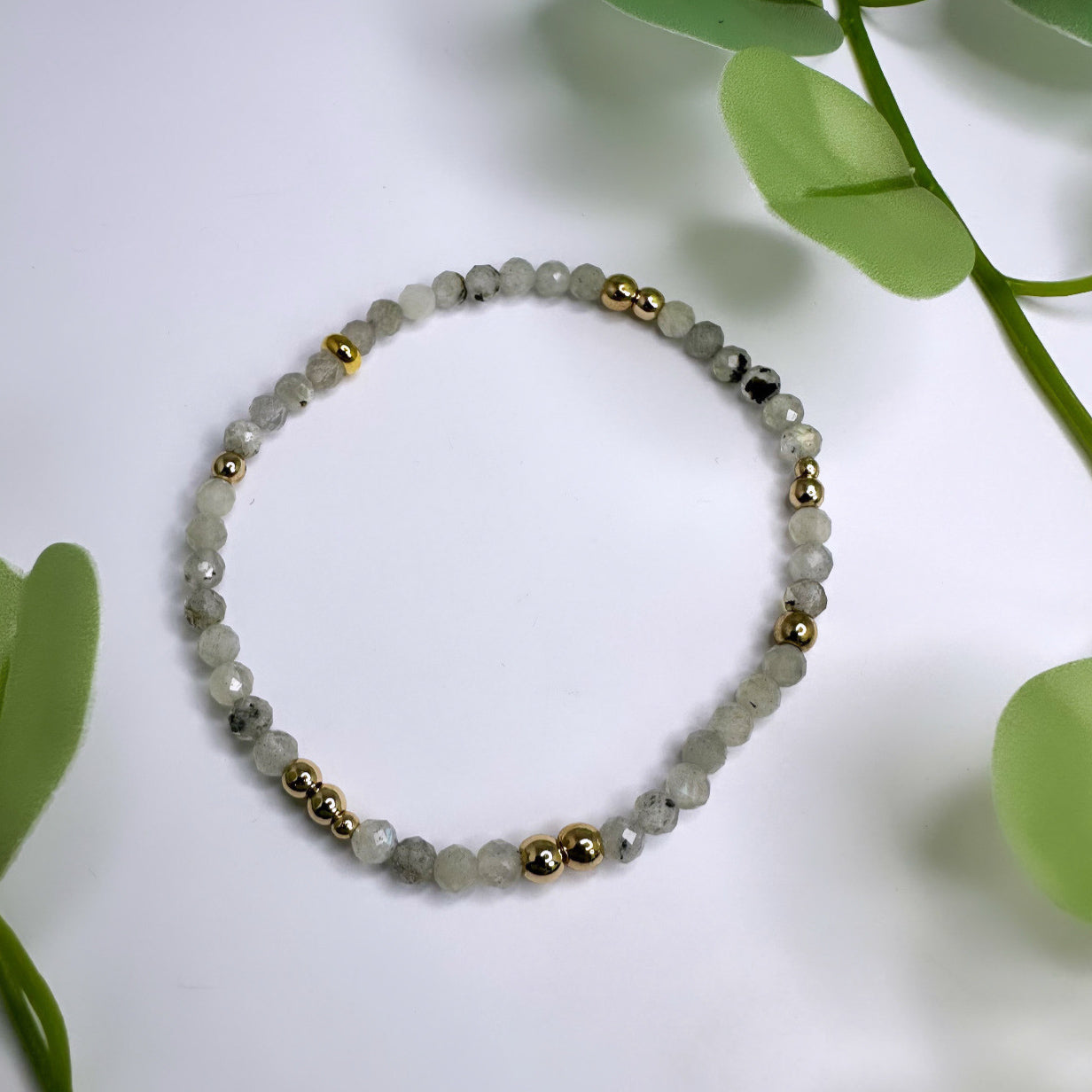 Armband - Labradorit - Gold