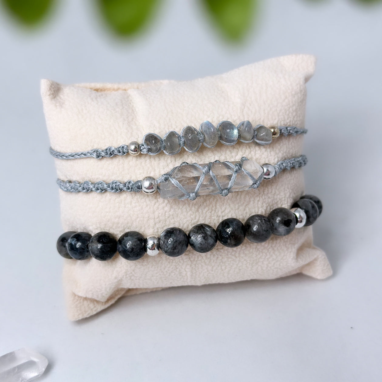 Balance - Armband Set Bergkristall & Labradorit