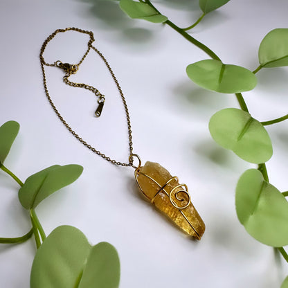 Halskette Honigcalcit