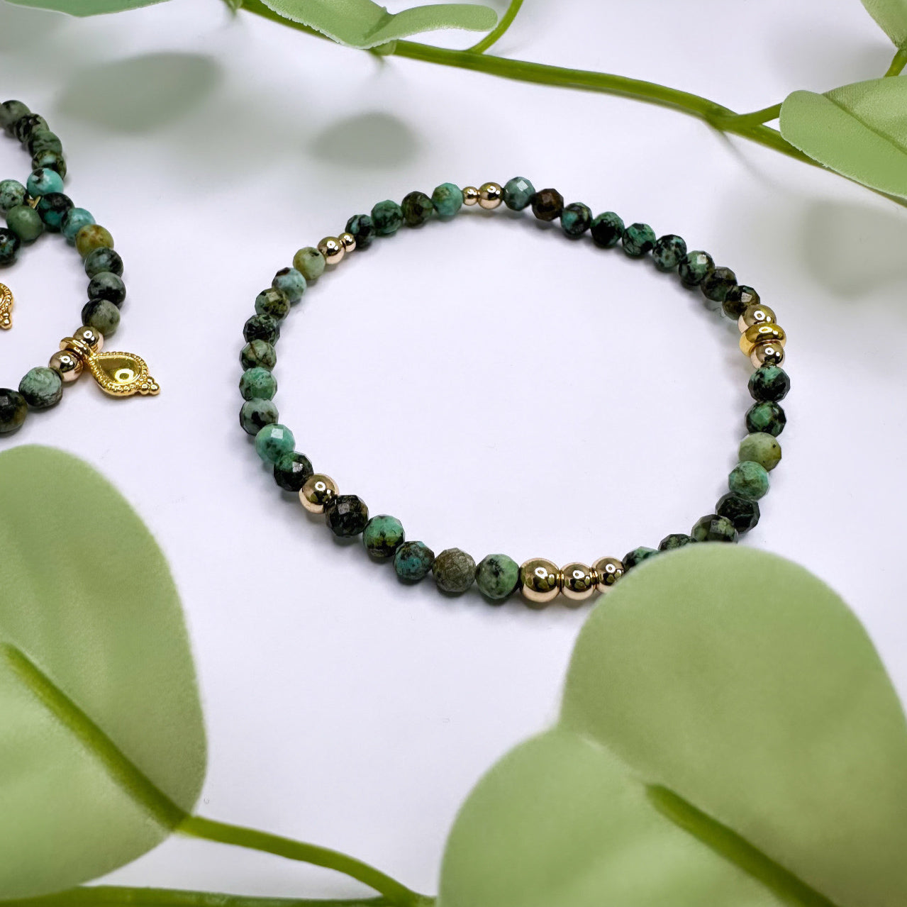 Armband - Afrikanischer Türkis Gold