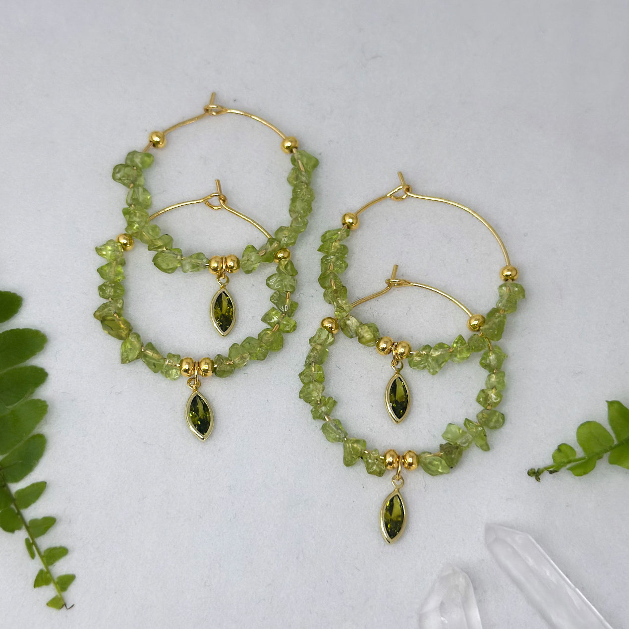 Lime Light - Ohrringe - Peridot - vergoldet