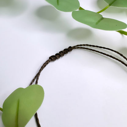 Boho Halskette Messing - Chrysopras