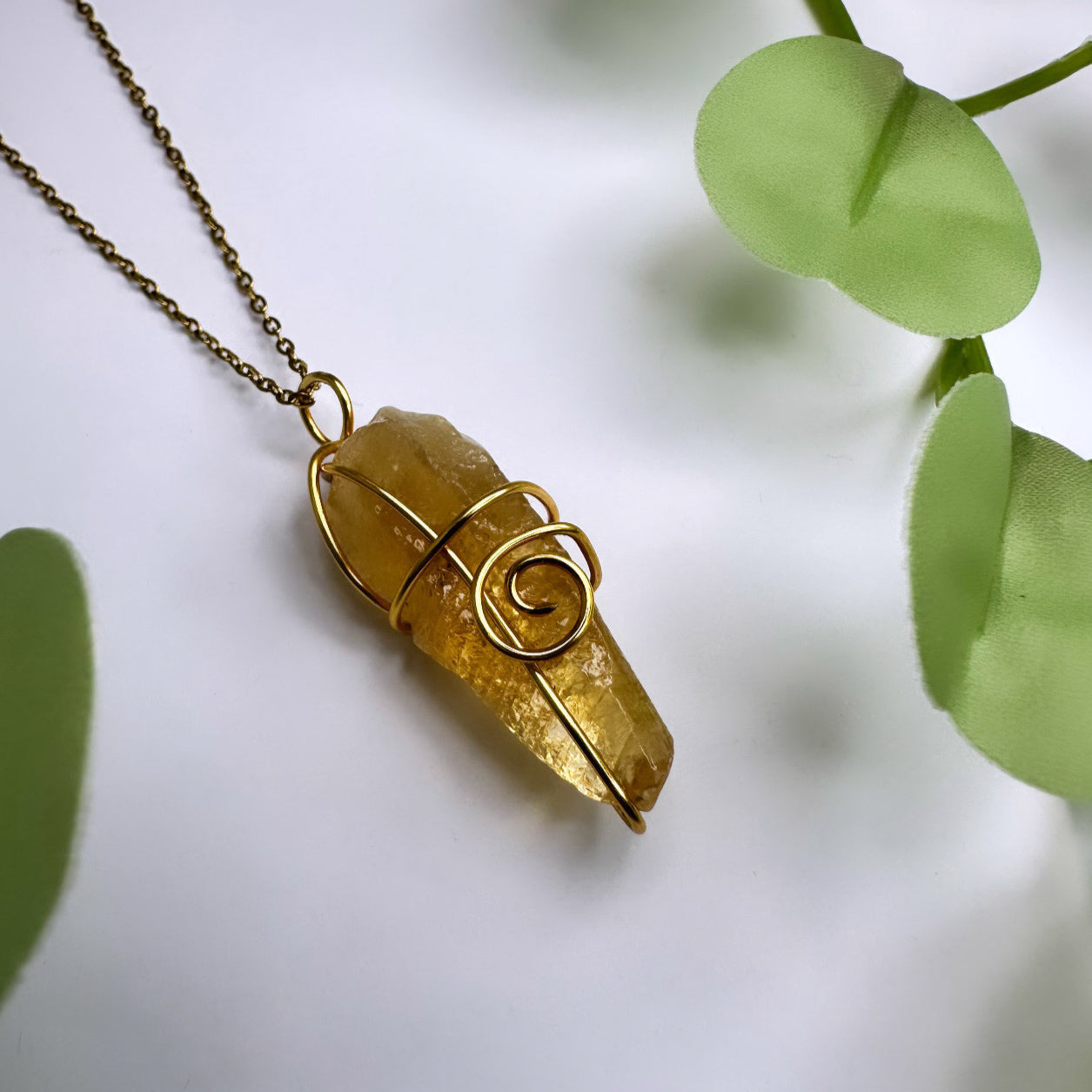 Halskette Honigcalcit