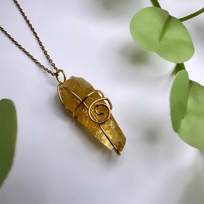 Halskette Honigcalcit