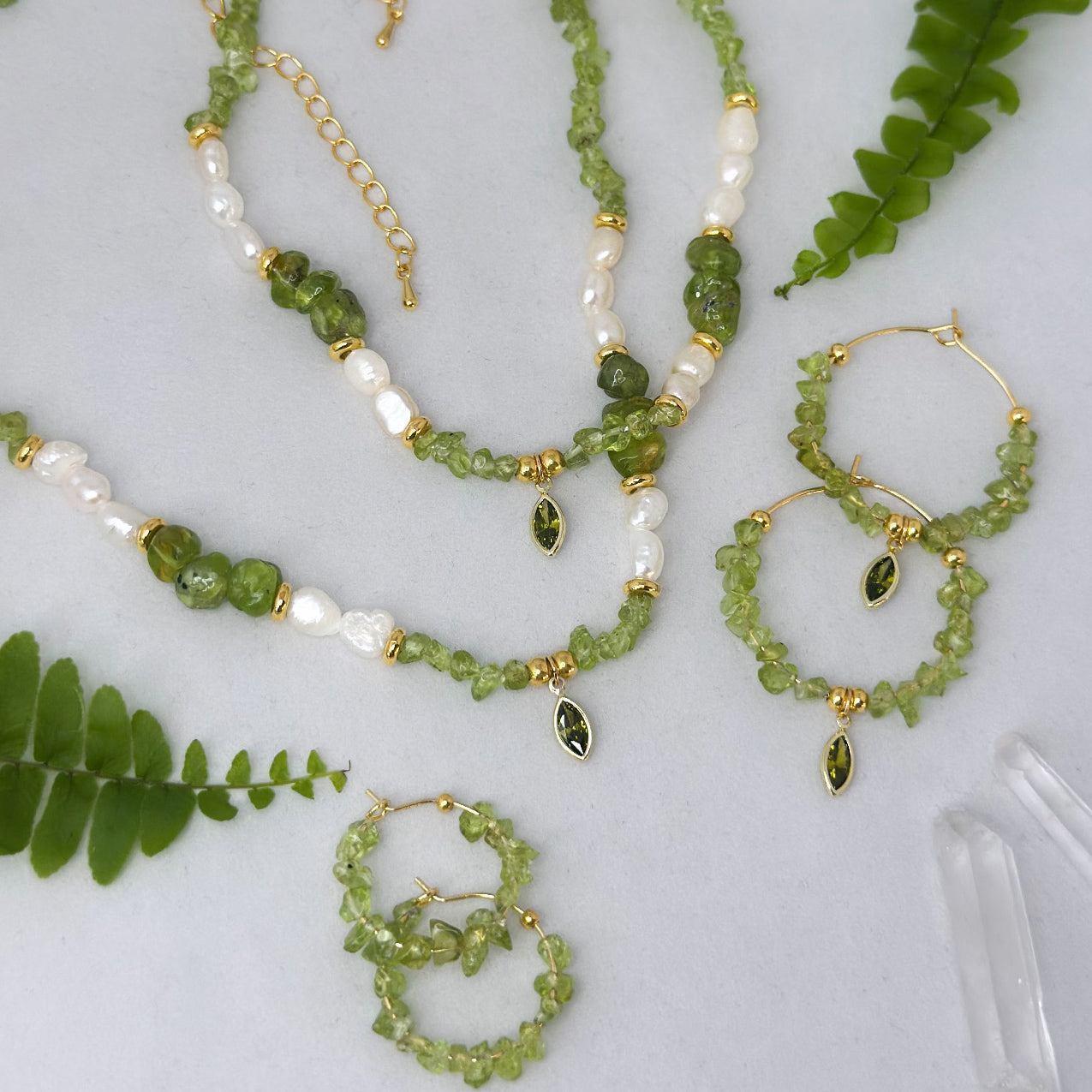 Lime Light - Ohrringe - Peridot - vergoldet