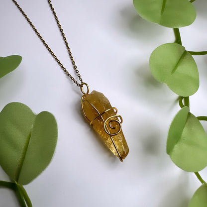 Halskette Honigcalcit