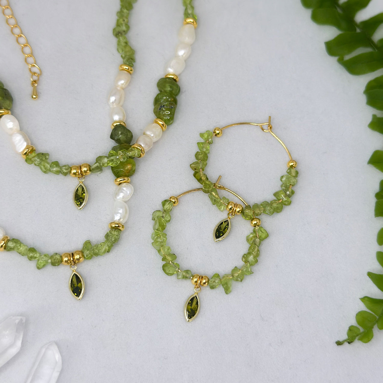 Lime Light - Ohrringe - Peridot - vergoldet