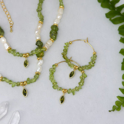 Lime Light - Ohrringe - Peridot - vergoldet