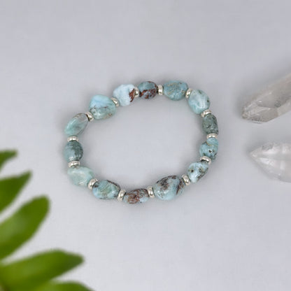 Infinity - Armband Larimar - Einzelanfertigung