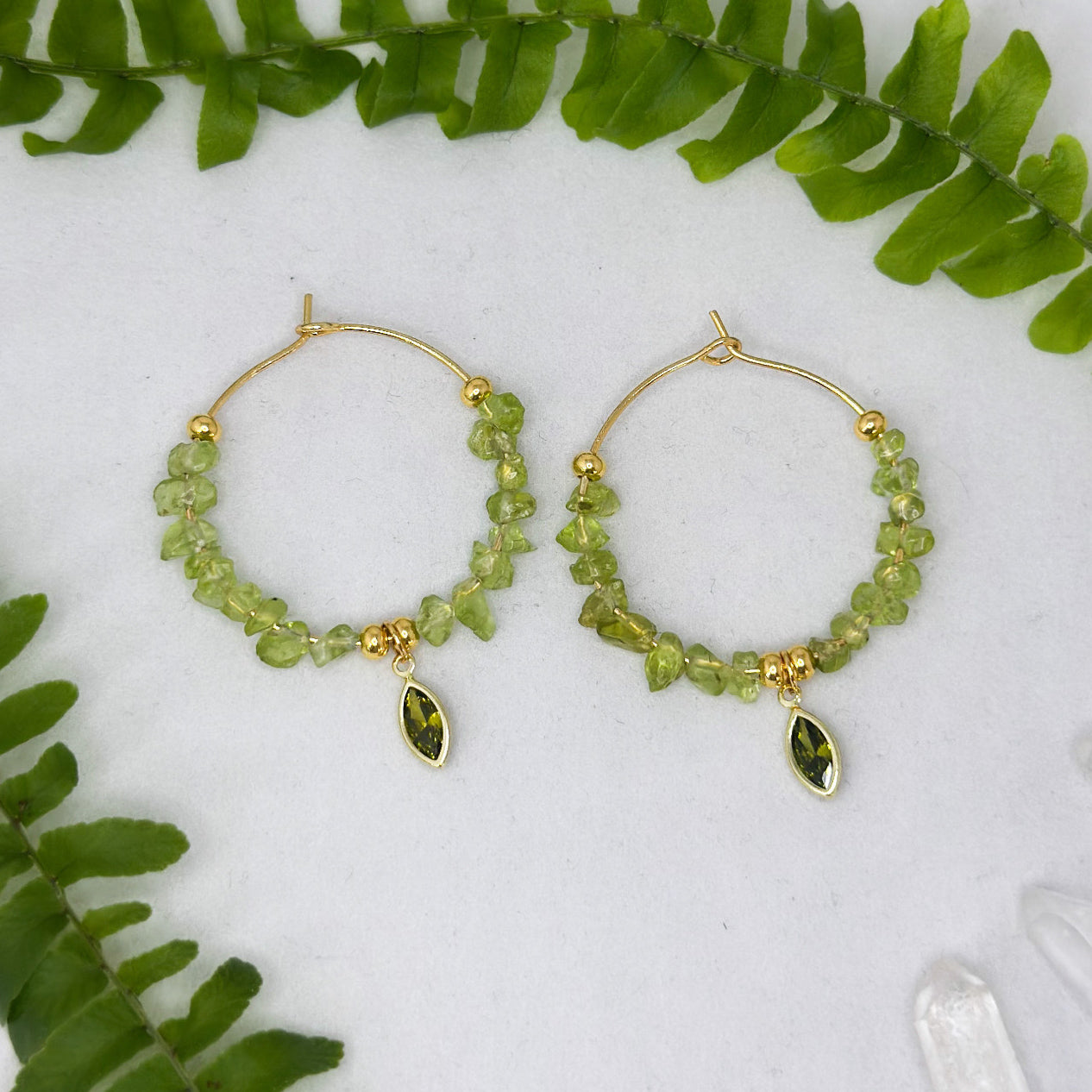 Lime Light - Ohrringe - Peridot - vergoldet