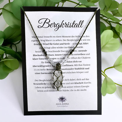 Clarity - Bergkristall Halskettchen geknüpft