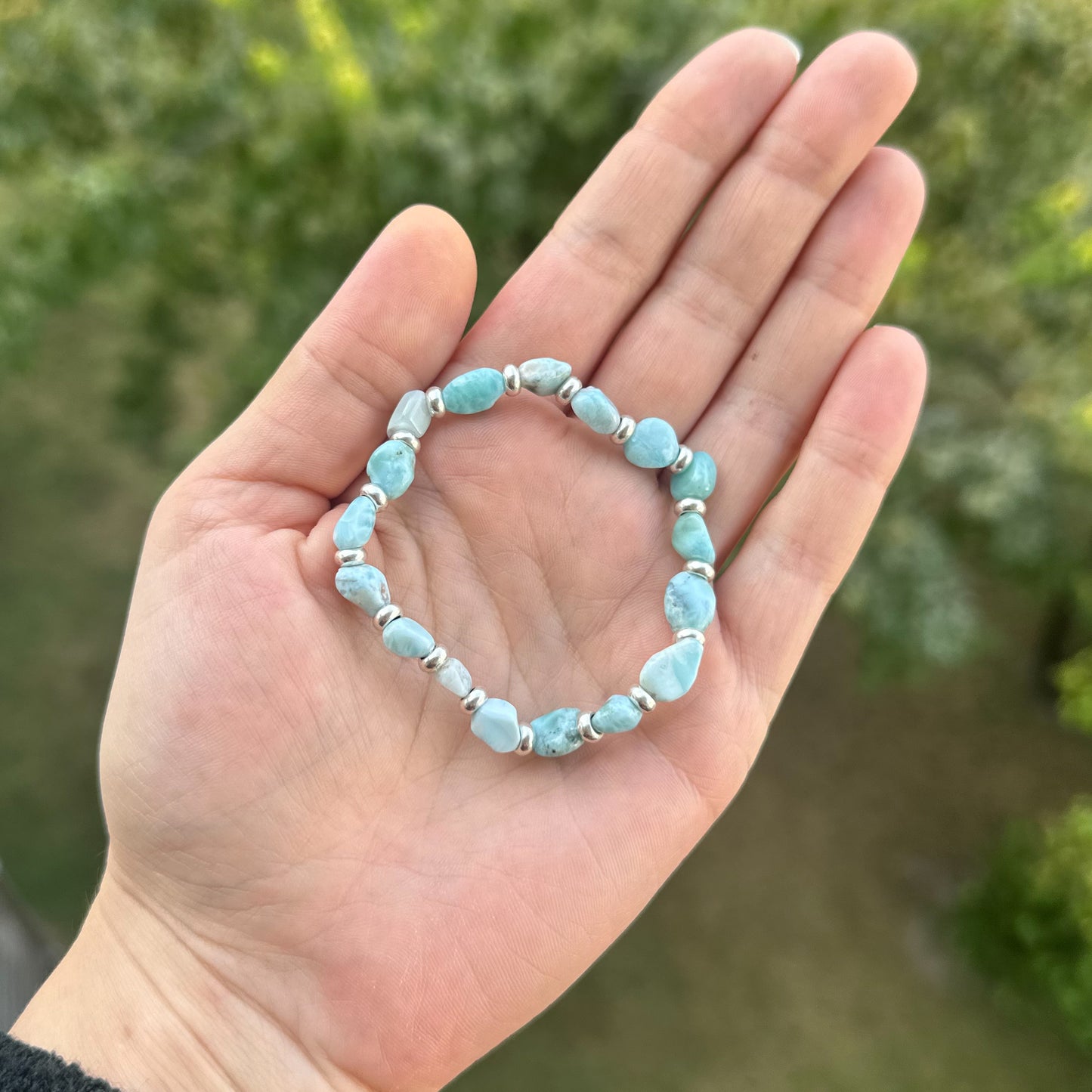 Infinity - Armband Larimar - Einzelanfertigung