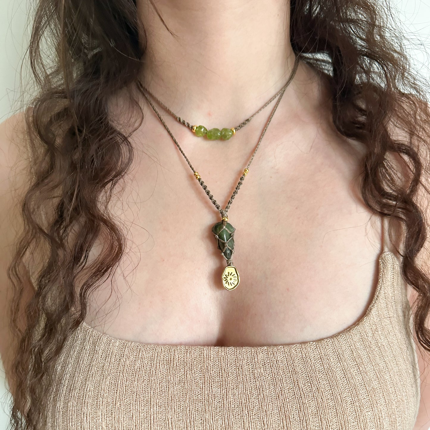 Layering Halskette Peridot & Vesuvianit - Alea Avena