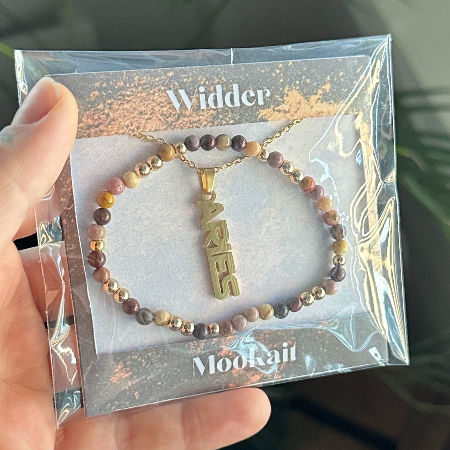 Sternzeichen Set - Widder - Mookait Gold